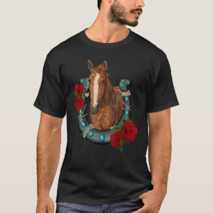 Camiseta Western Country Texas Cowgirl Floral Horsfere Hor