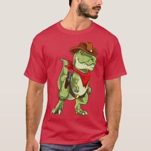 Camiseta Western Cowboy Dinosaur T Rex Wild Dino Rodeo