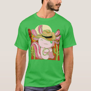 Camiseta Western Cowboy Lover Engraçado Anfíbio Mexicano Ax