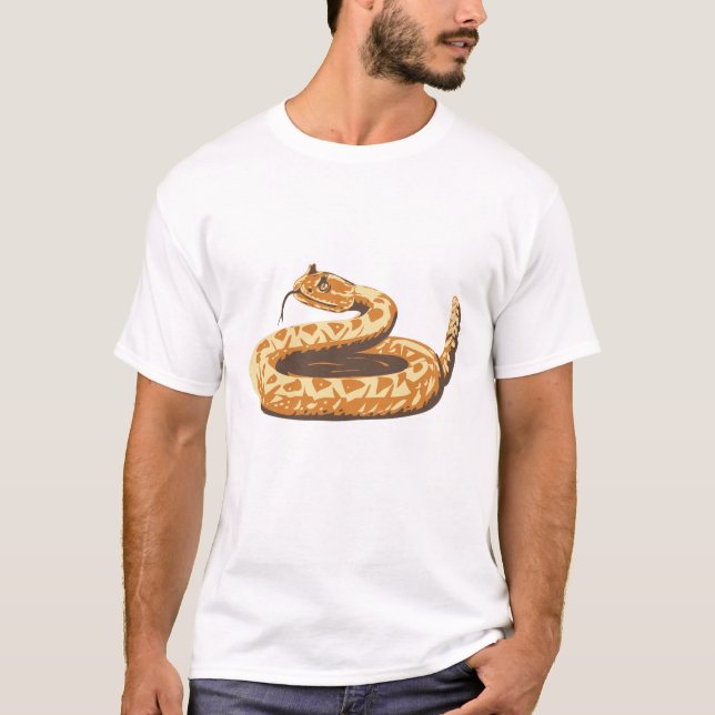 Camiseta Western Diamondback Rattlesnake Enrolou Arte WPA (Frente)