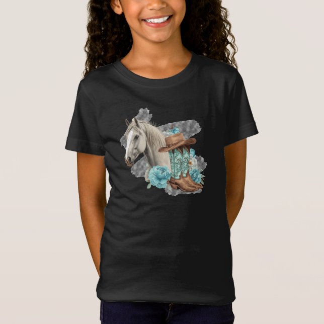 Camiseta Western Horse Girls T-Shirt (Frente)