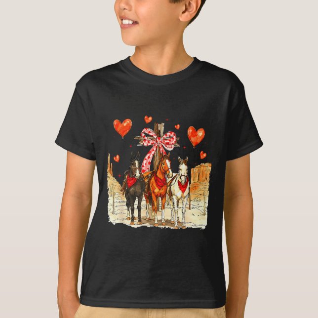 Camiseta Western Horse Valentine Funny Western Valentines D (Frente)