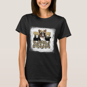 Camiseta Western Leopard Cardigan Welsh Corgi Mom Mother's