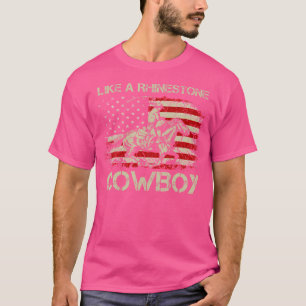 Camiseta Western Life Rodeo Usa Bandeira Como Uma Couve Rin