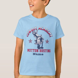 Camiseta Western Rodeo Cowboy Academy Costume de Derrubar C