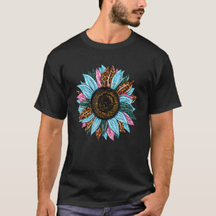 Camiseta Western Southern Lepard Tie Dye Sunflower
