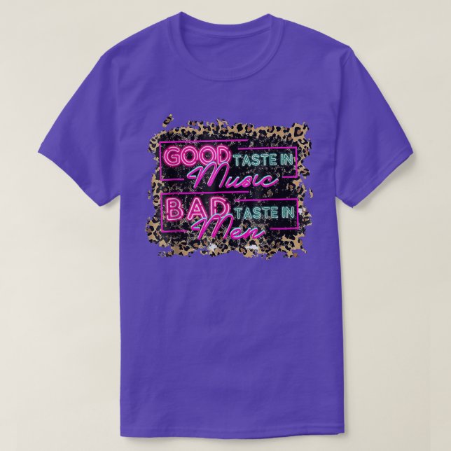Camiseta Western Teas Music Good Taste In Music Bad Taste I (Frente do Design)