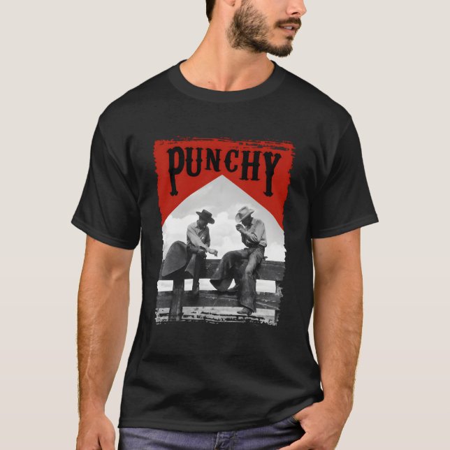 Camiseta Western Texas Cow Horse Rodeo Punchy Cow Erds (Frente)