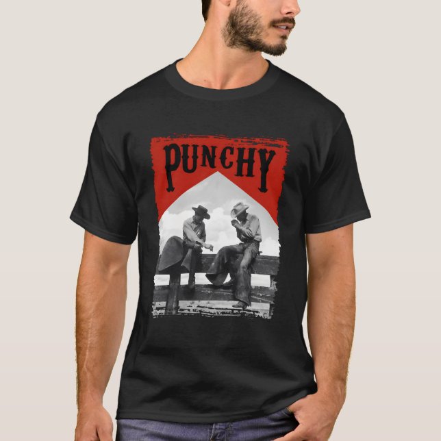 Camiseta Western Texas Cow Horse Rodeo Punchy Cow Erds (Frente)