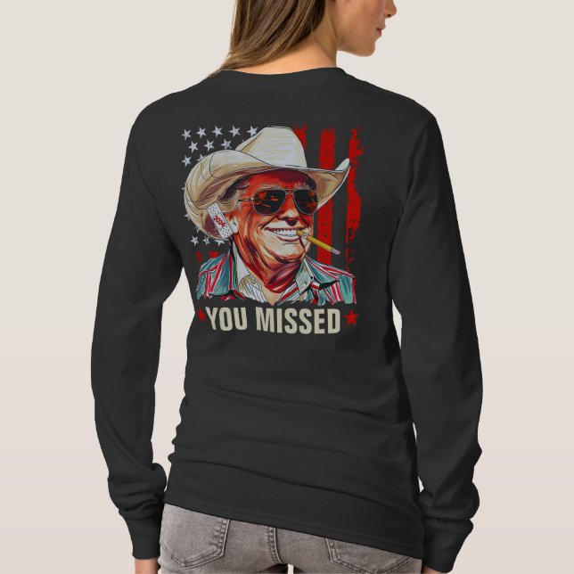 Camiseta Western Trump Cowboy Que Perdeste A Trump 2024 Mul (Verso)