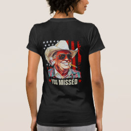 Camiseta Western Trump Cowboy Que Perdeste A Trump 2024 Mul
