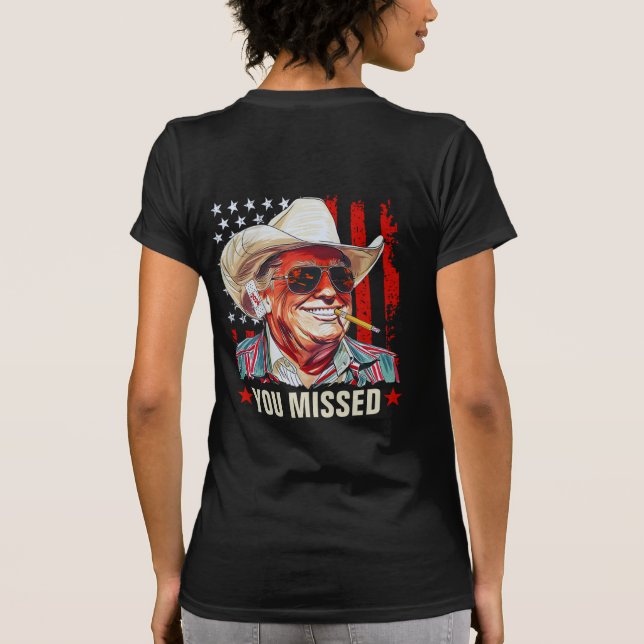 Camiseta Western Trump Cowboy Que Perdeste A Trump 2024 Mul (Verso)