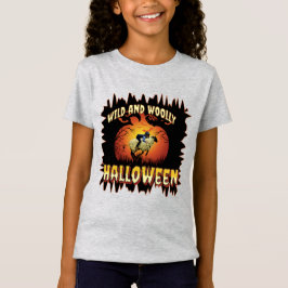 Camiseta Western Wild e Wooly Mutton Buster Halloween