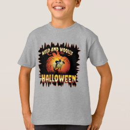 Camiseta Western Wild e Wooly Mutton Buster Halloween