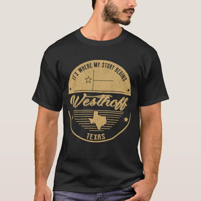 Camiseta Westhoff Texas É onde minha história começa (Frente)