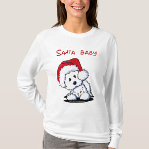 Camiseta Westie Dog PAPAIS NOEIS BABY Senhoras Longa Capa