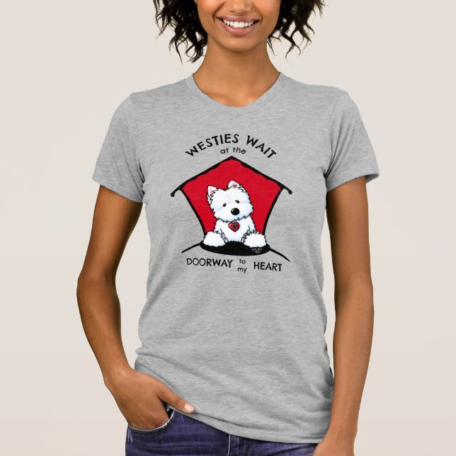 Camiseta Westie Doorway To My Heart T-Shirt (Frente)