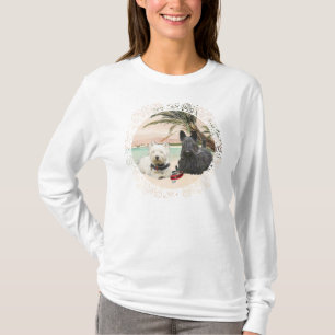 Camiseta Westie e Scottie na Praia Palmy