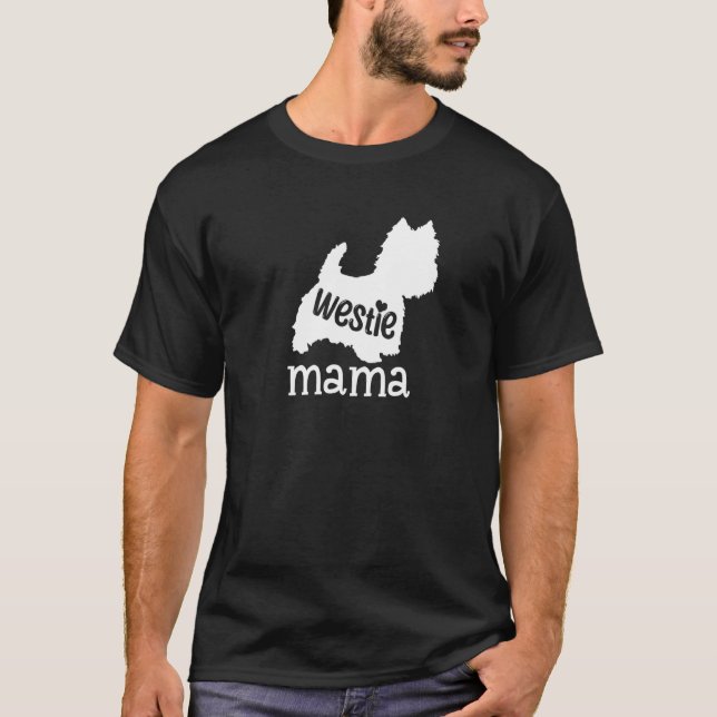 Camiseta Westie Mama Cute West Highland White Terrier Dog (Frente)