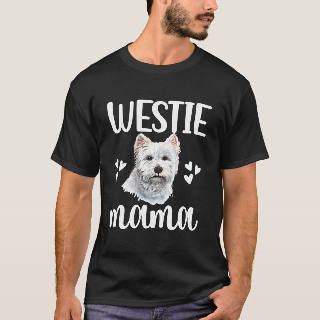 Camiseta Westie Mama West Highland White Terrier Mom Westie (Frente)