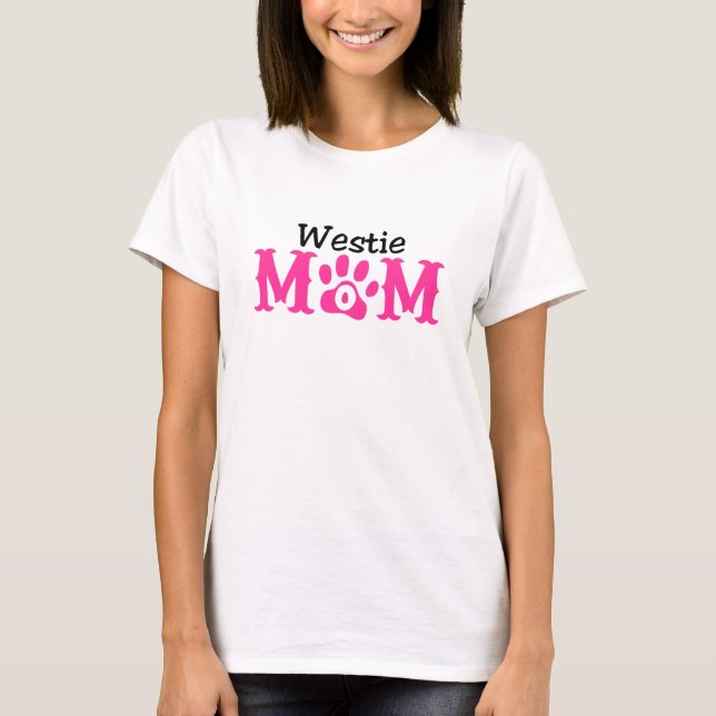 Camiseta Westie Mamãe Tee (Frente)