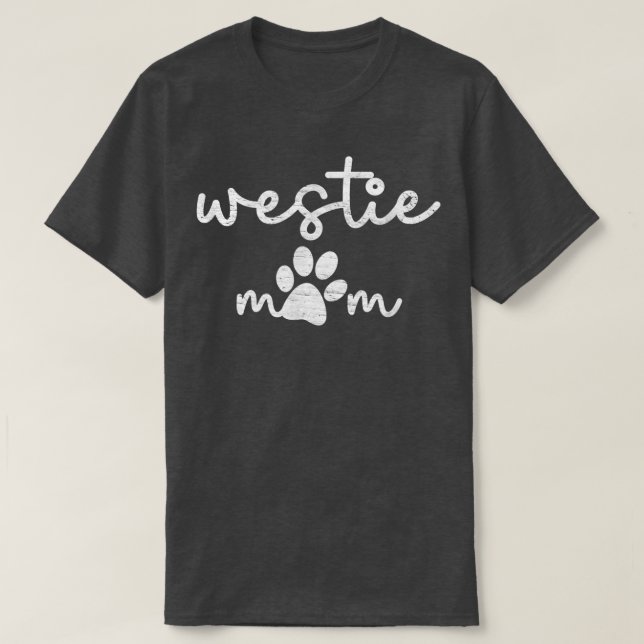 Camiseta Westie Paw Mãe 410  (Frente do Design)