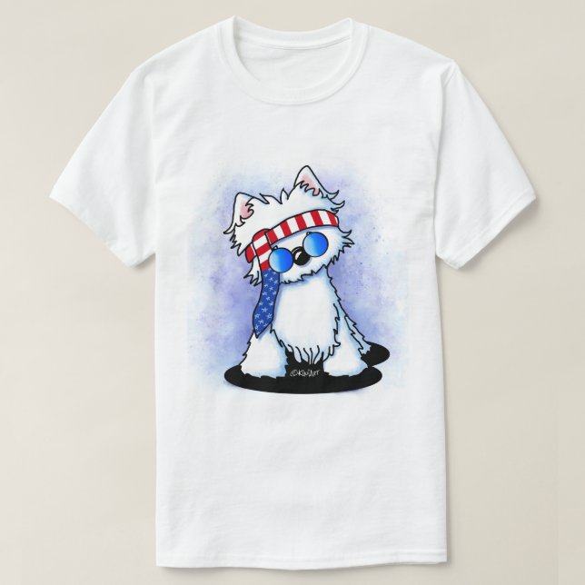 Camiseta Westie Rock Star (Frente do Design)