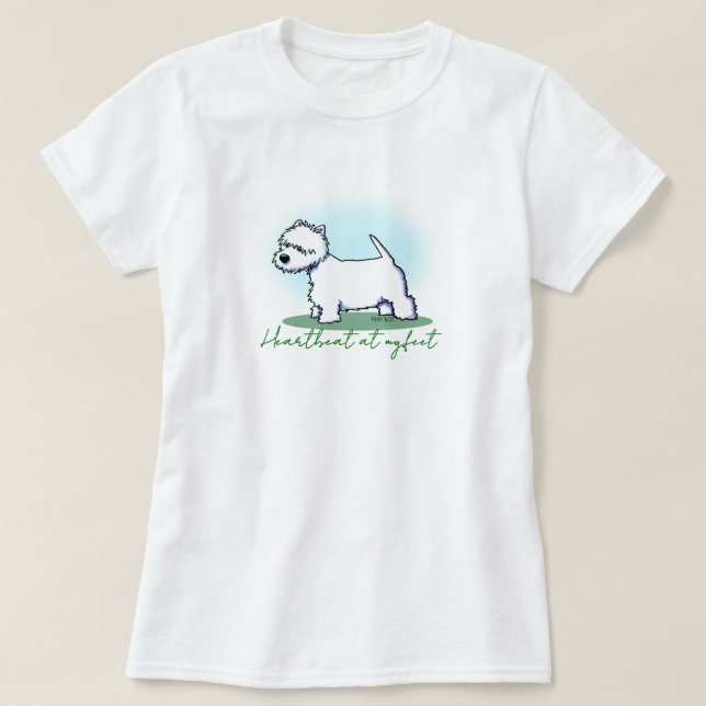Camiseta Westie Terrier 100% Cotton T-Shirt (Frente do Design)