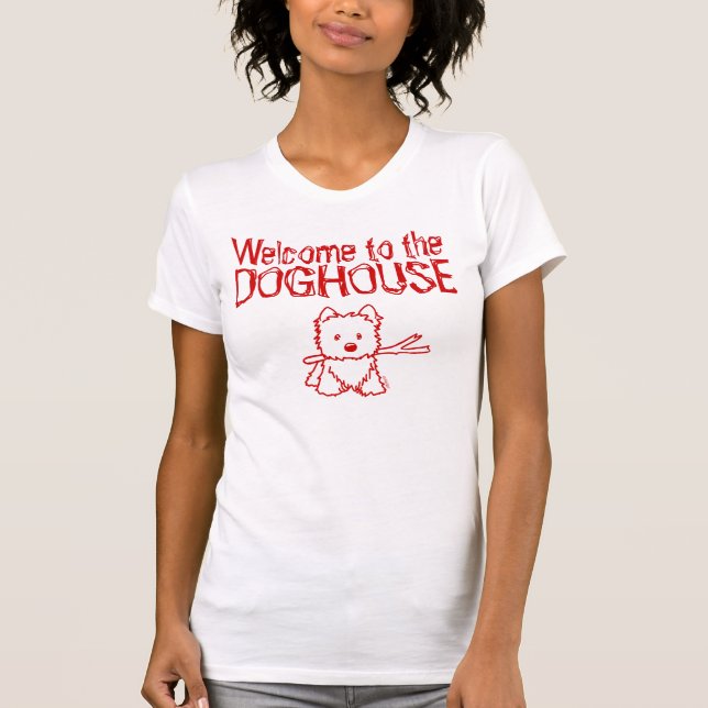 Camiseta Westie Terrier Doghouse T-Shirt (Frente)
