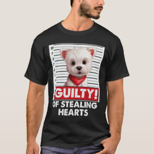 Camiseta Westie West Branco Engraçado Raça de Cão Terrier V