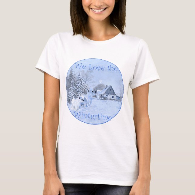 Camiseta Westies Amam o Inverno (Frente)