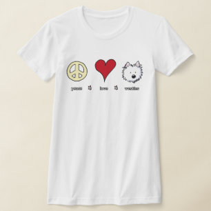 Camiseta Westies de Paz e Amor