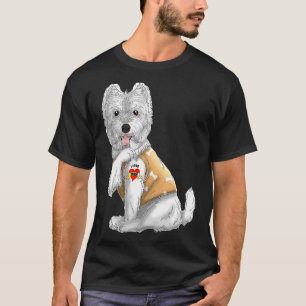 Camiseta Westil I Love Mamãe Tattoo Dog Dia de as mães