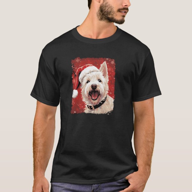 Camiseta Westin Dog Christmas West Highland White Terrier P (Frente)
