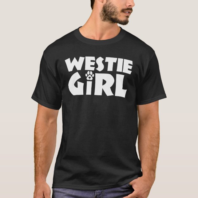 Camiseta Westin Girl Funny Pet West Highland White Terrier (Frente)