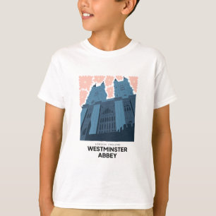 Camiseta Westminster Abbey London viagem floral da Inglater