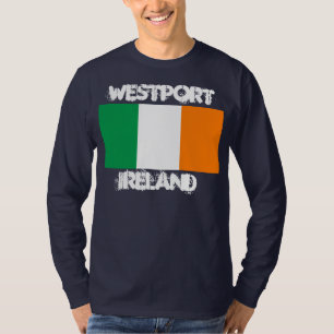 Camiseta Westport, Ireland com bandeira irlandesa