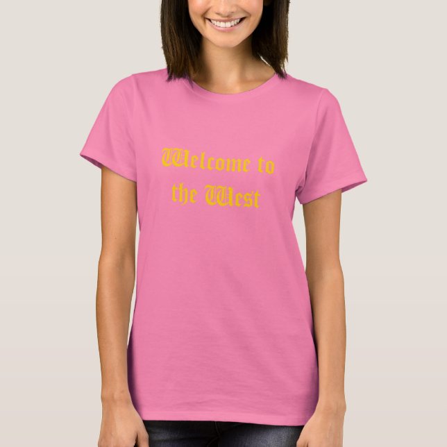 Camiseta WestWelcomeOlive (Frente)