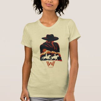 Camiseta Westworld | Homem na Silhueta do Deserto Negro