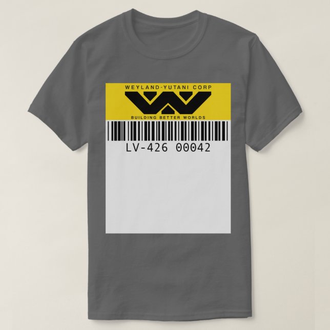 Camiseta Weyland Yutani Asset tag Crewneck Sweatshirt (Frente do Design)