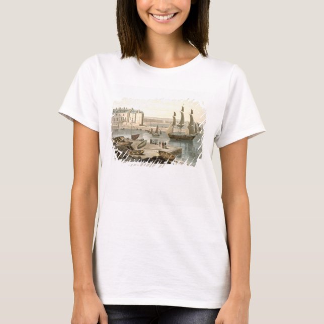 Camiseta Weymouth Harbor, de "A Voyage Around Excelente Bri (Frente)