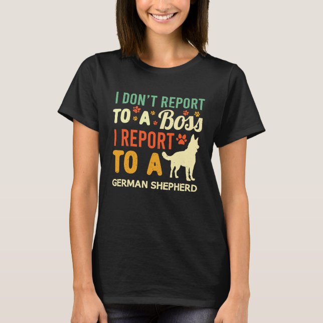 Camiseta WFH German Shepherd Boss Coworker Work From Home D (Frente)