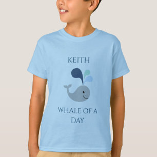 Camiseta WHALE com nome personalizado.