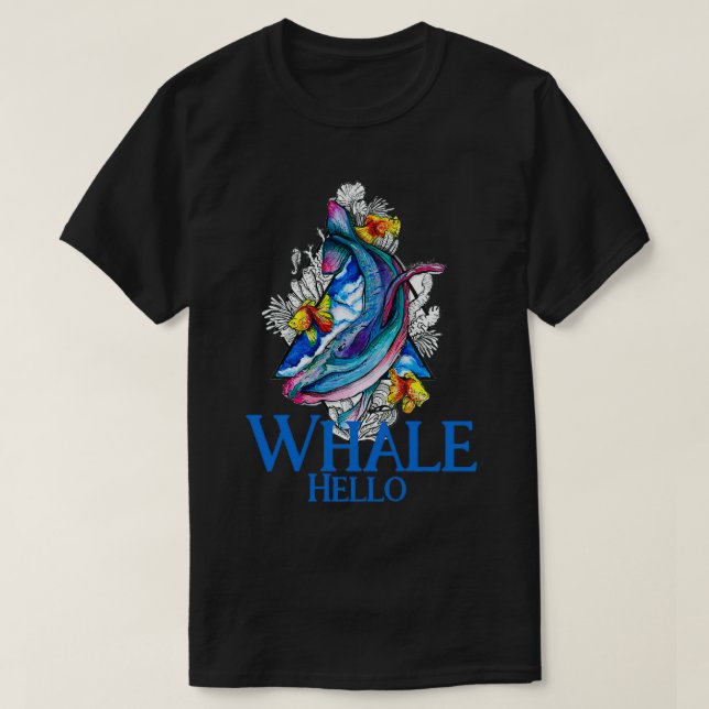 Camiseta Whale Hello 3 (Frente do Design)