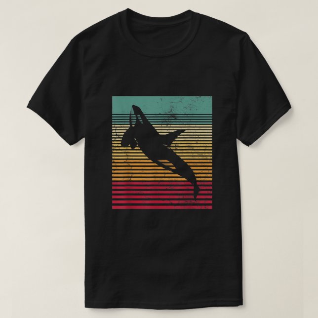Camiseta Whale Orca Estilo Retro Men Novelage F (Frente do Design)