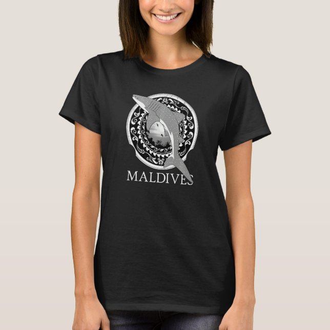Camiseta Whale Shark Maldives Diving Dive Maldives   (Frente)