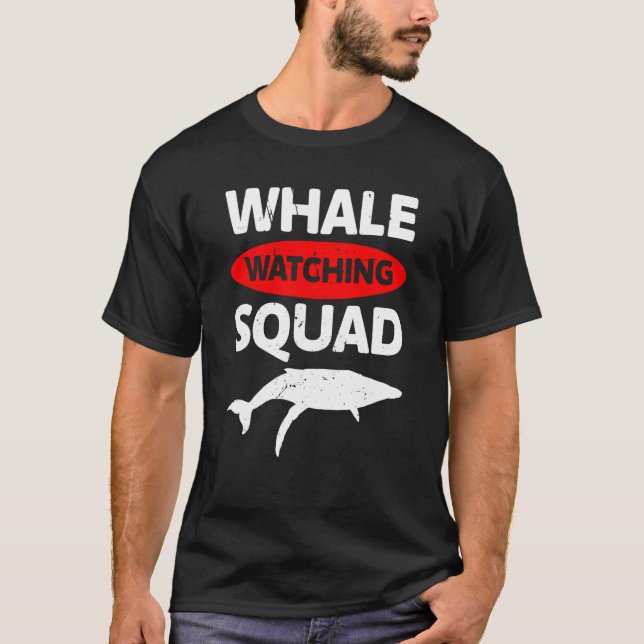 Camiseta whale watching squad Whale Watching ceatacean (Frente)