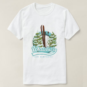 Camiseta Whaleback New Hampshire - logótipo de esqui retrô