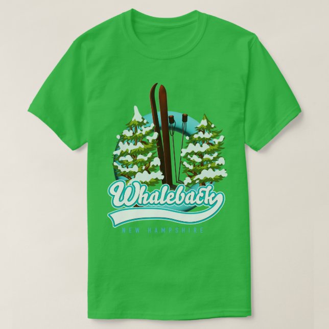 Camiseta Whaleback New Hampshire Retro ski (Frente do Design)