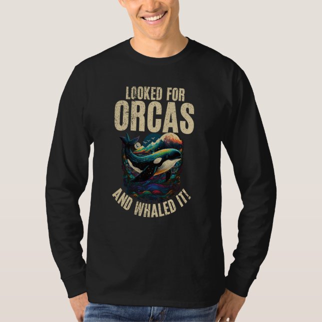 Camiseta Whales Watch Dolphin Pottwhal  Saying Orca Whale   (Frente)